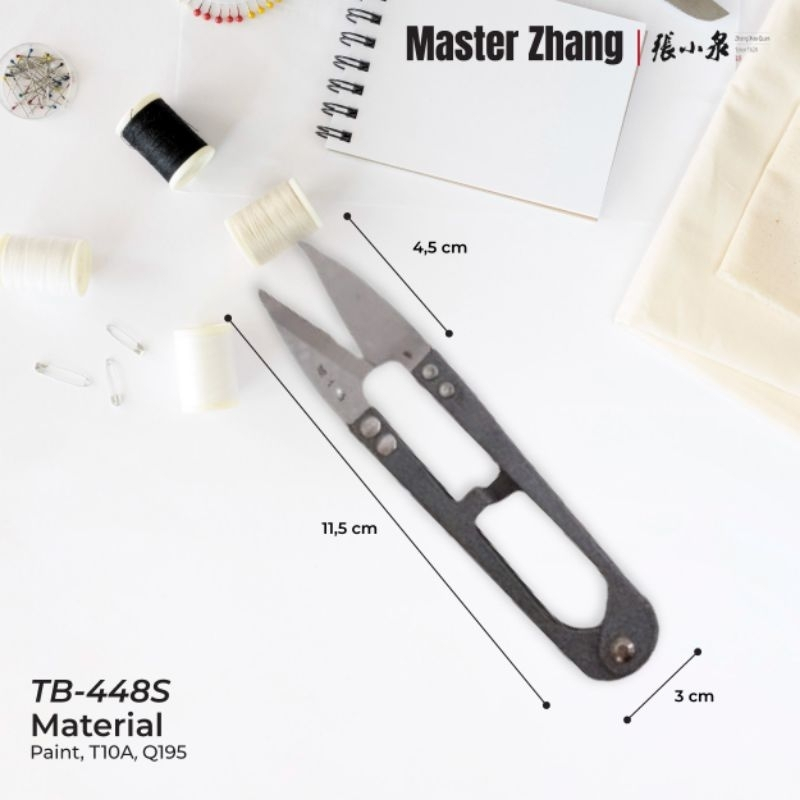 

MASTER ZHANG TAILOR SCISSOR GALVANIZED 108mm THREAD CUTTER GREY