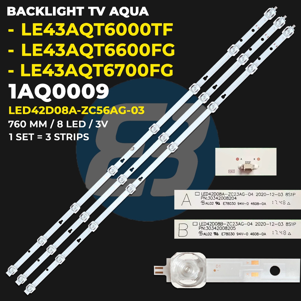 Backlight TV AQUA 43 Inch LE43AQT6000 LE43AQT6600 LE43AQT6700