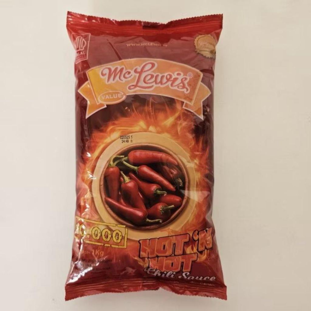 

Mc Lewis Saos Sambal Pedas Hot N Hot Chili Kemasan 900gr