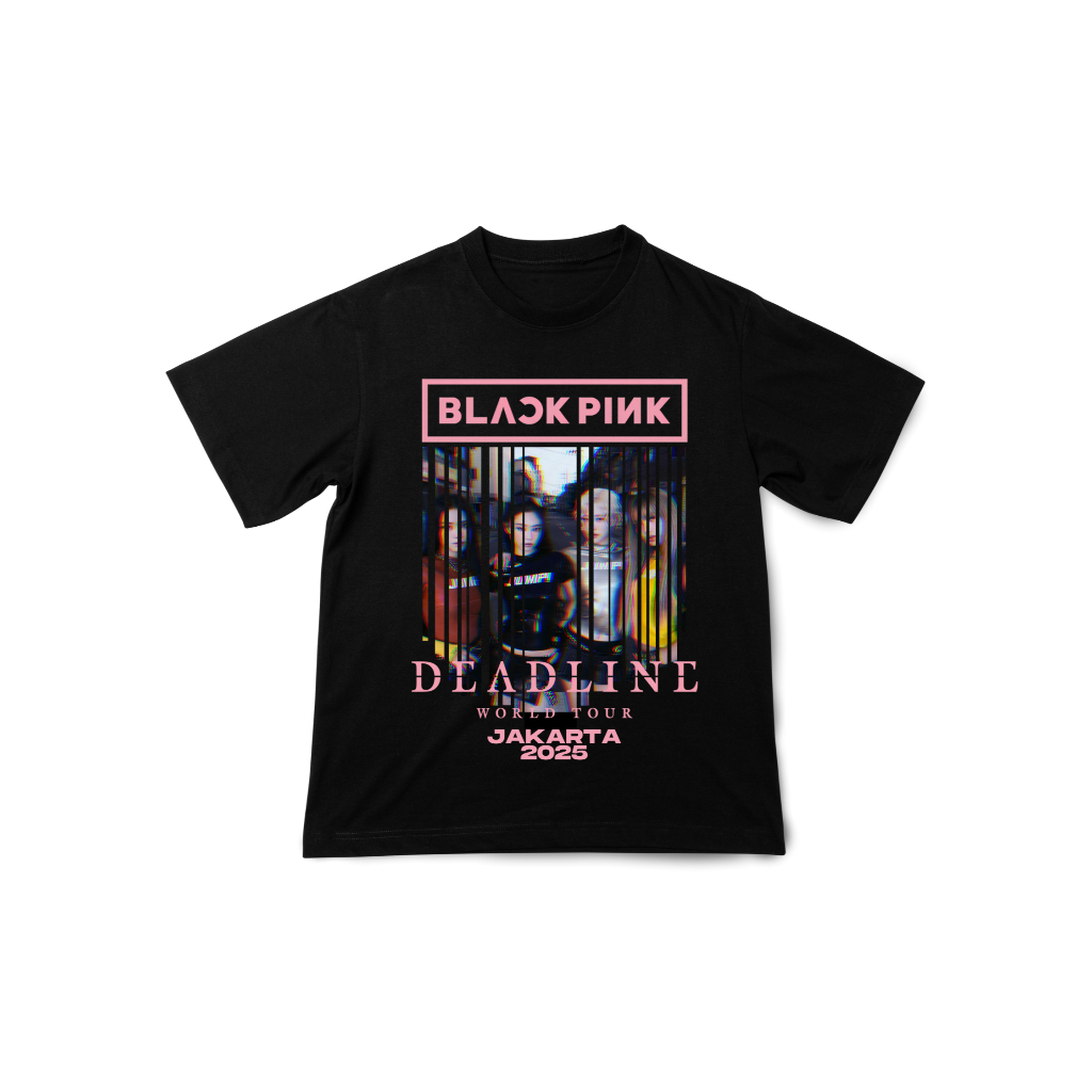 T-Shirt BLACKPINK DEADLINE World Tour Jakarta 2025 / Blackpink / BLACKPINK / LISA / JENNIE / Kaos Bl