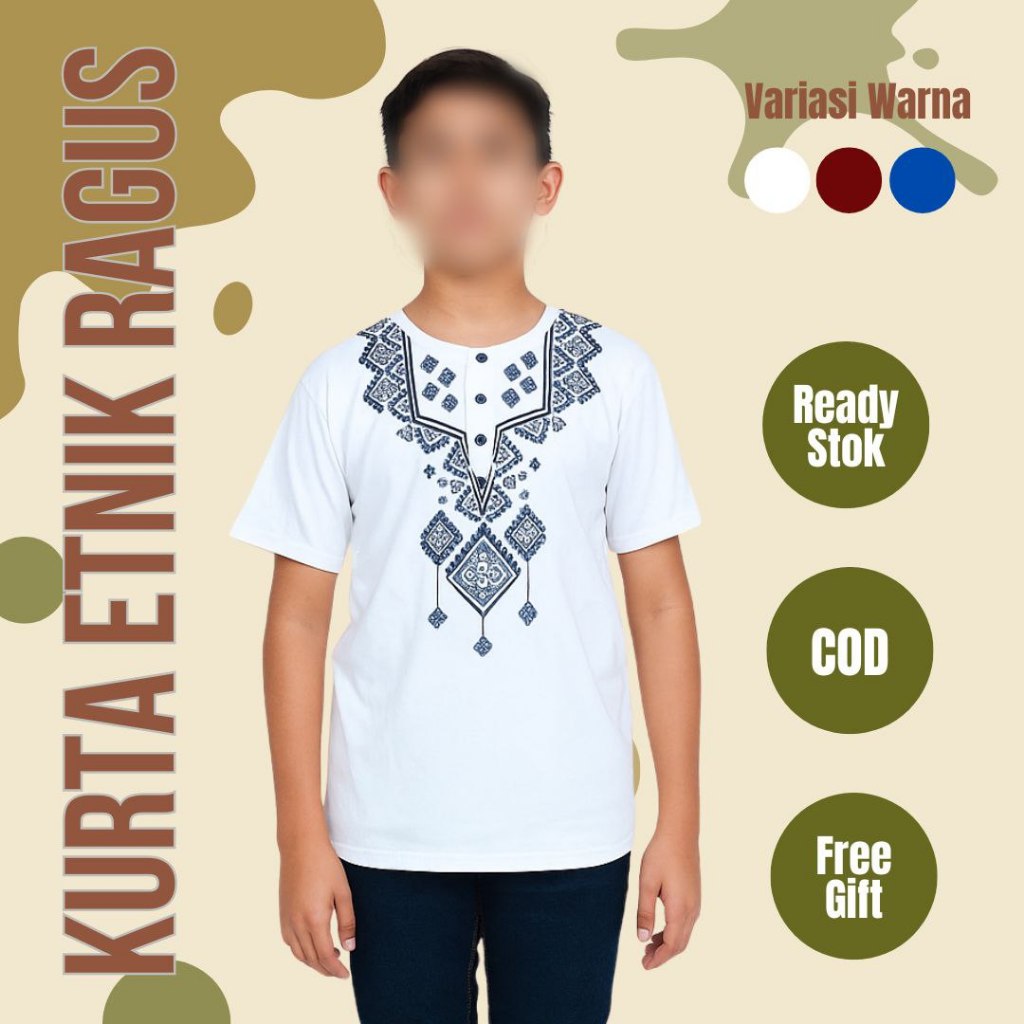 Baju Koko Kurta kaos Anak Laki Laki Muslim