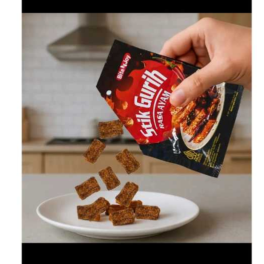 

Stik Gurih Bite N Joy - Rasa ayam bakar Pedas Gurih Snack food