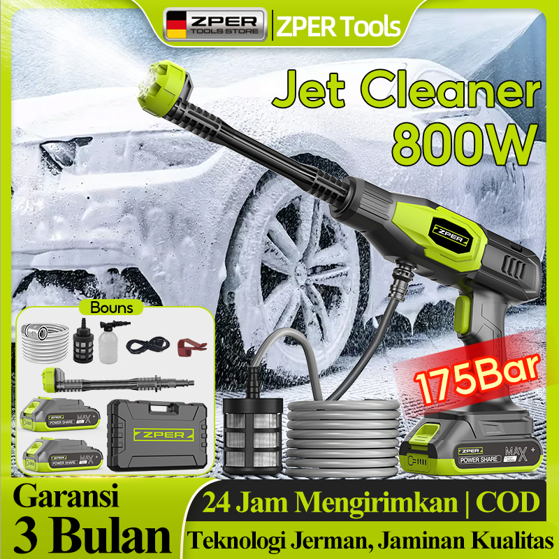 ZPER 800W 175Bar Alat Cuci Motor Mobil Mesin Mini Portable Semprotan Cuci Motor Jet Cleaner