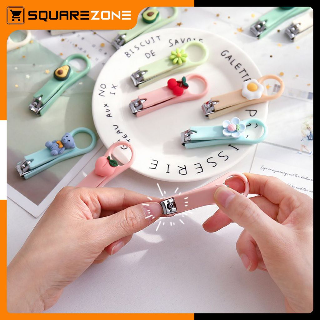 Gunting Kuku Mini Karakter 3D Jepit Kuku Aesthetic Nail Clipper Pemotong Kuku Anak Dewasa HM1032