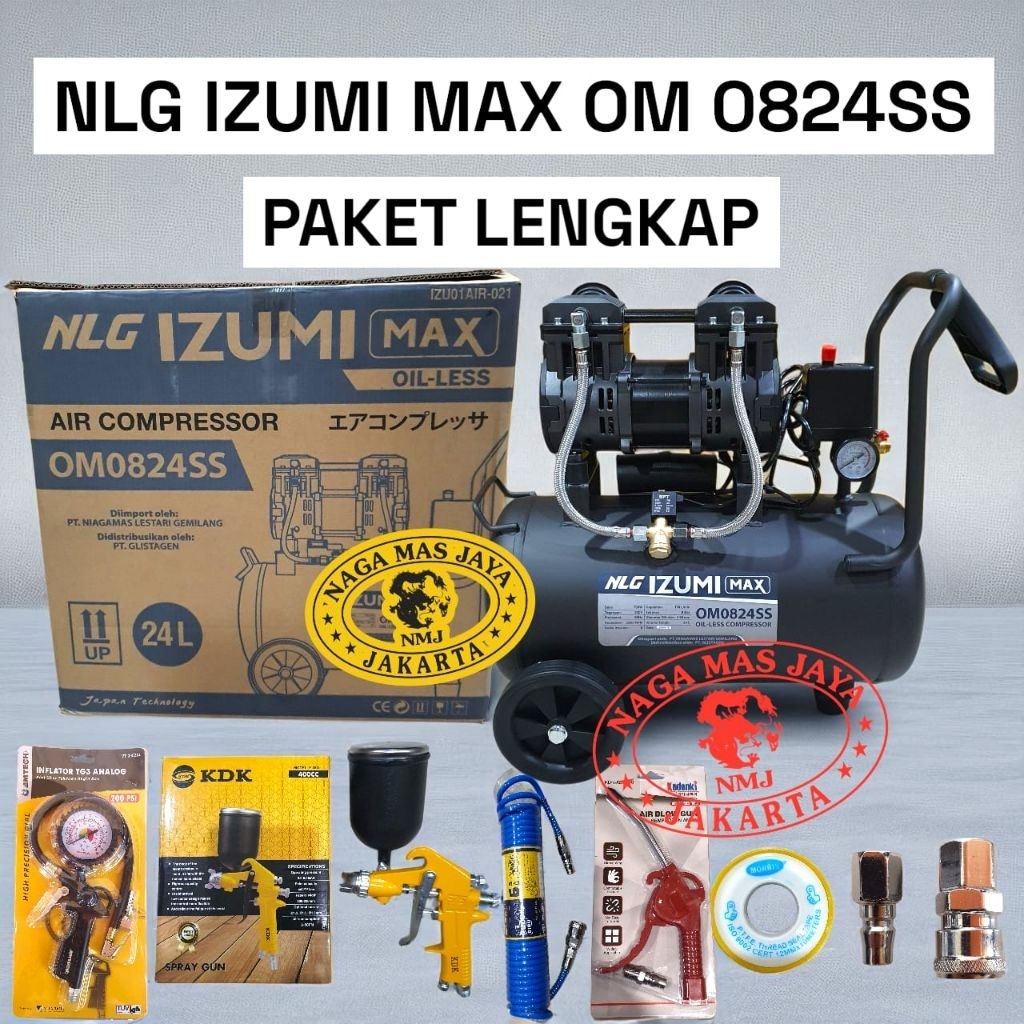 Izumi MAX OM0824SS Kompresor Angin Oilless