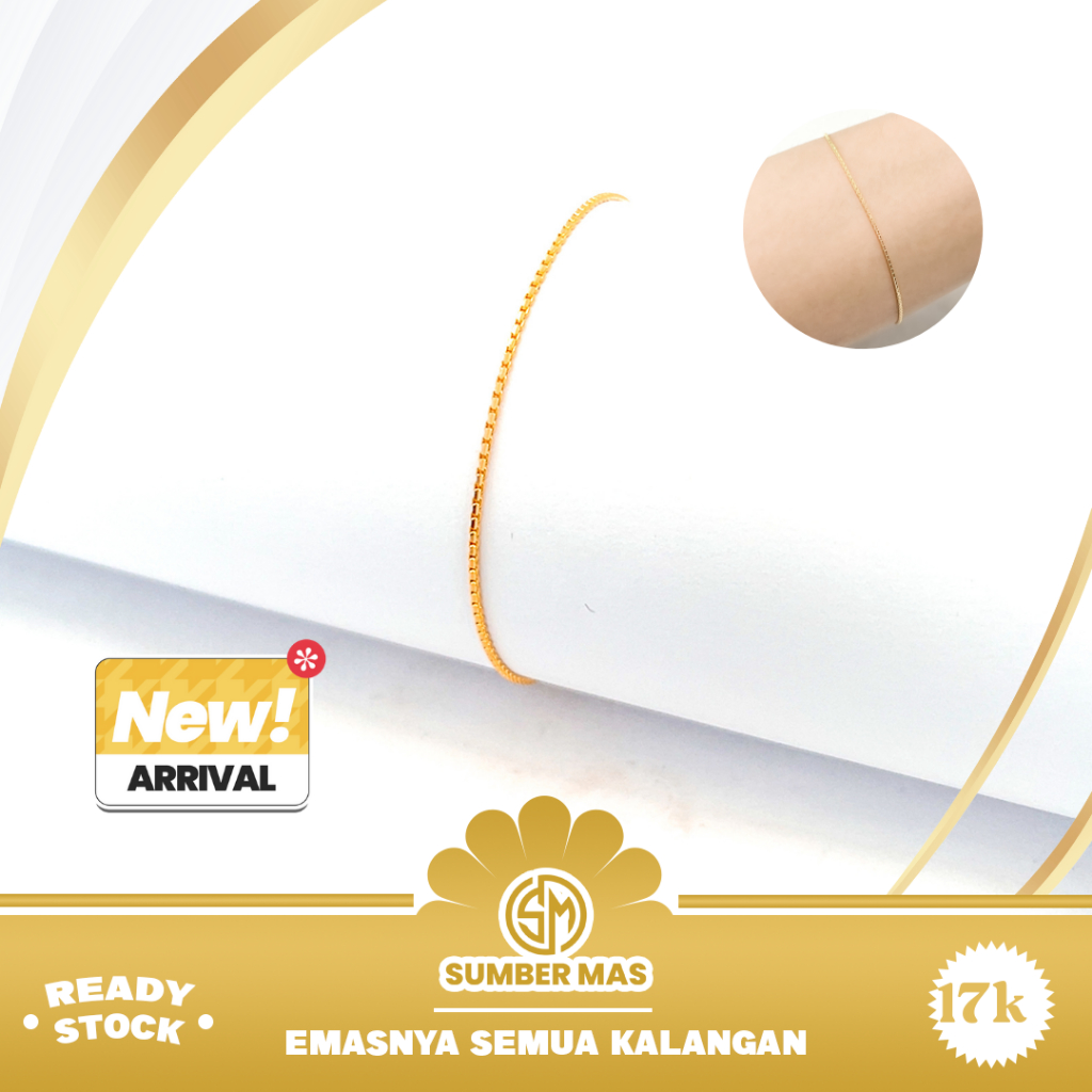GELANG RANTE EMAS ITALY VARIASI BELL FASHION 17K - SUMBER MAS