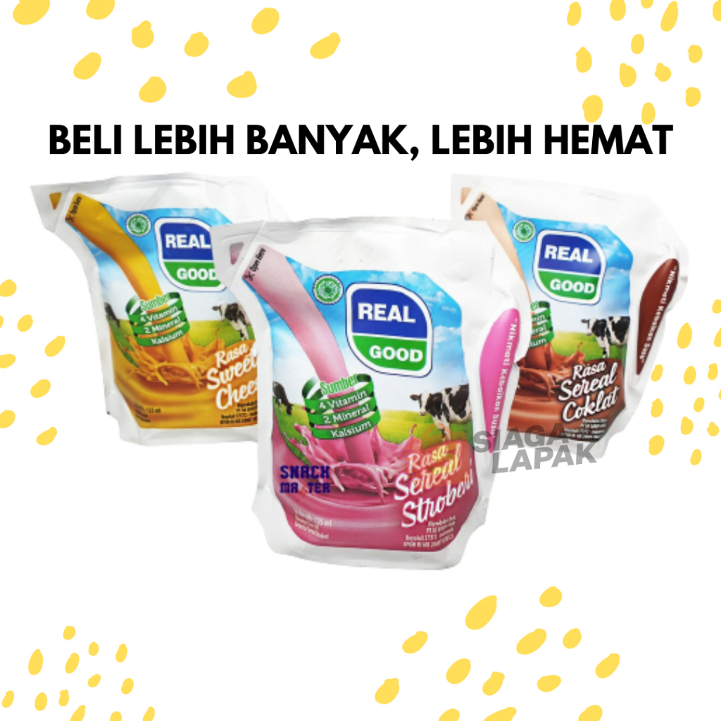 

Susu Bantal Real Good 125ml ECERAN 1 PCS All Varian Aneka Rasa [BELI BANYAK LEBIH MURAH]