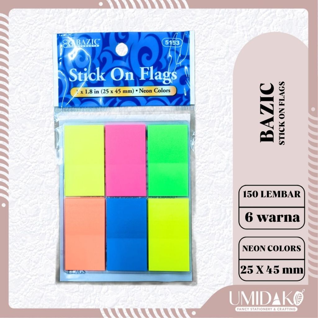 

[UMIDAKO] STICK ON BAZIC TRANSPARANT/PAGE MARKER/PENANDA HALAMAN 150 LEMBAR