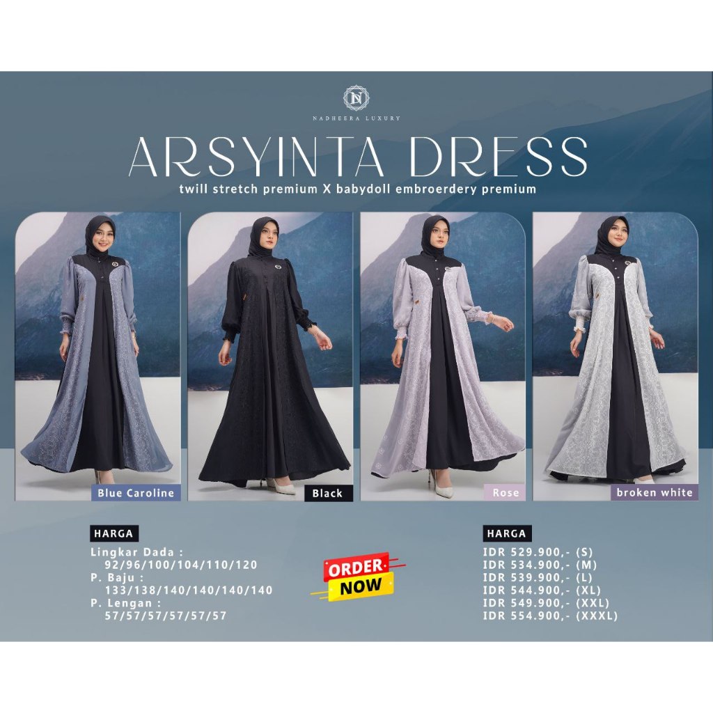 GAMIS PESTA ARSYINTA DRESS NADHEERA LUXURY