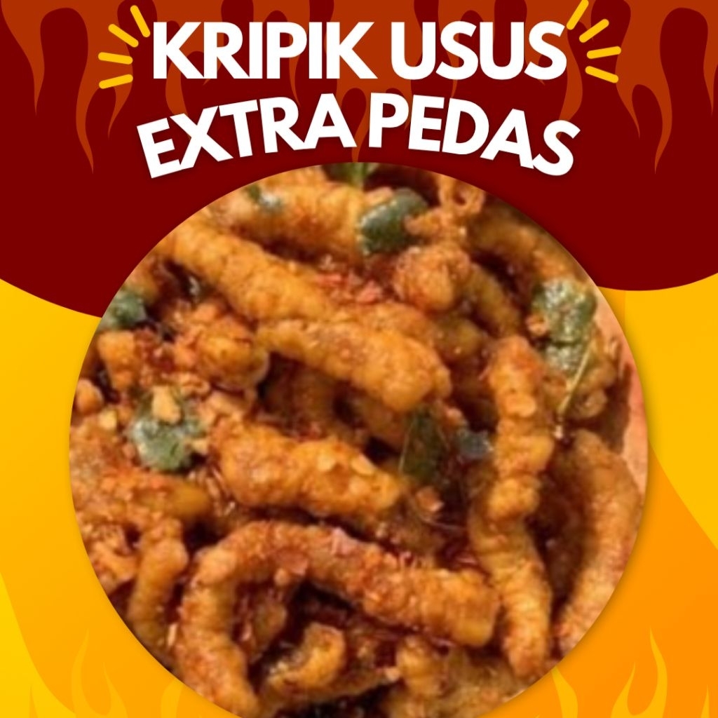 

1KG Kripik Usus Extra Pedas Daun Jeruk
