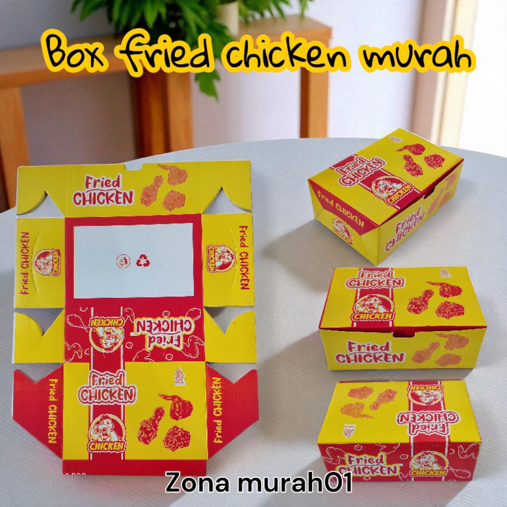 box fried chicken | kemasan fried chicken | bungkus fried chicken