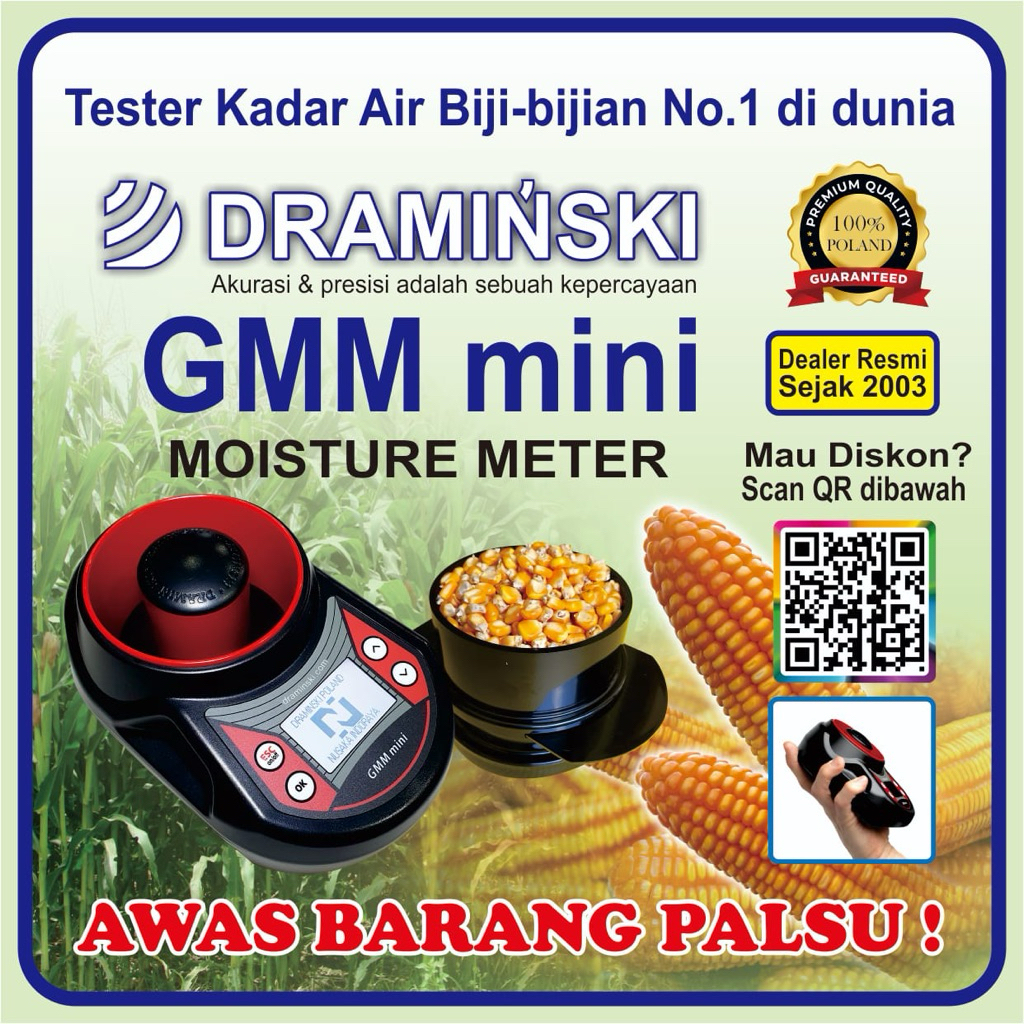 DRAMINSKI GMM MINI TESTER ALAT UKUR KADAR AIR JAGUNG DIGITAL