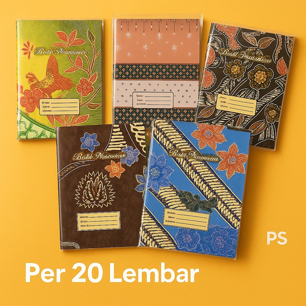 

Sampul Buku Tulis BATIK Nusantara - Isi 20 Lembar | Cover Pelindung Buku Kuarto / Campus