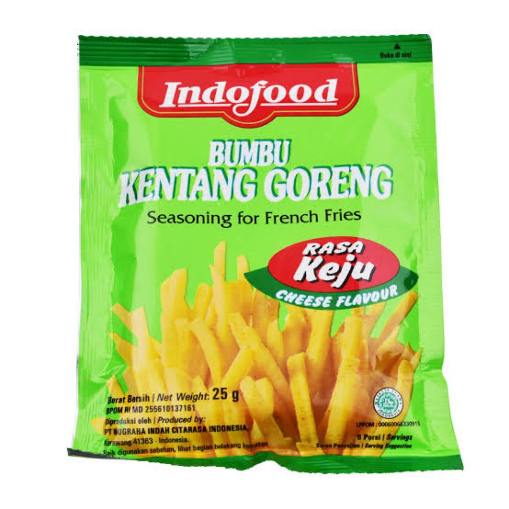 

Indofood Bumbu Kentang Goreng Rasa Keju 25 gram