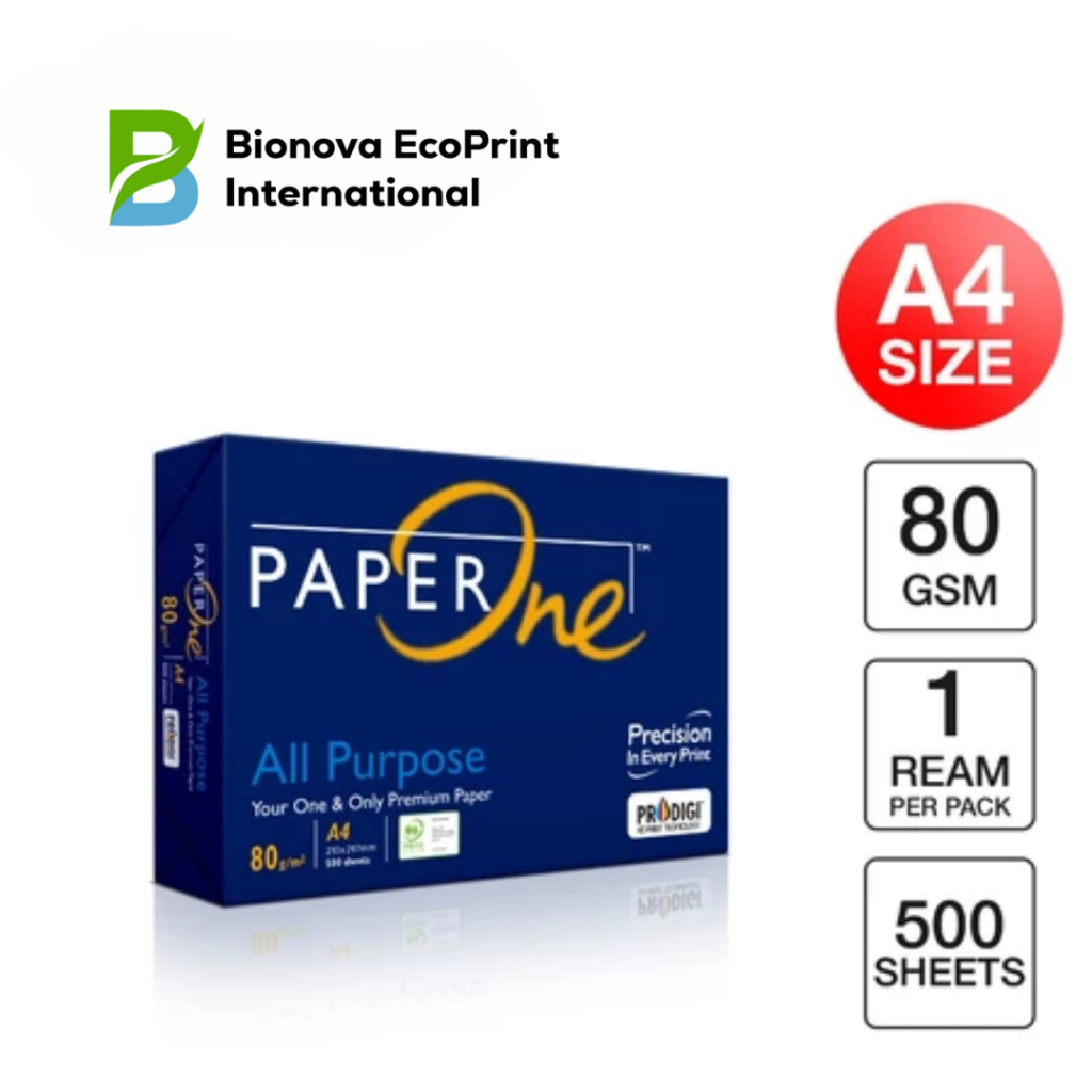 

PaperOne Kertas A4 80gr All Purpose 1 Rim (500 lembar) Kertas HVS A4 Kertas Fotocopy