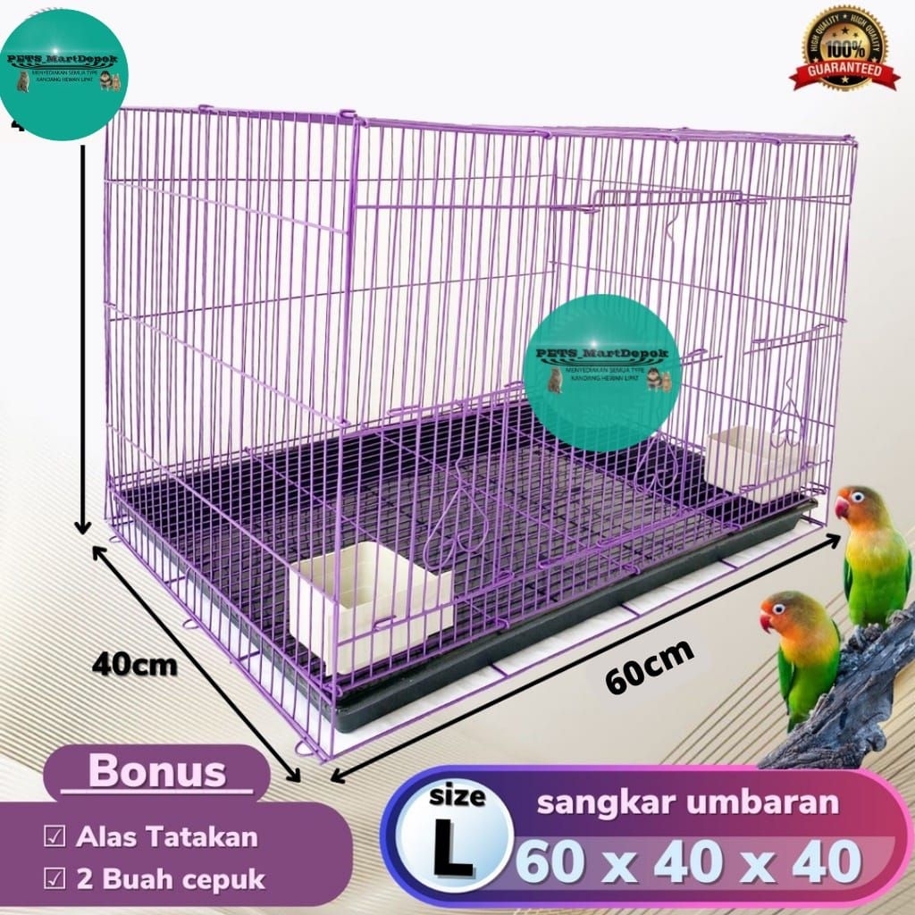 kandang burung lb kotak 60x40x50