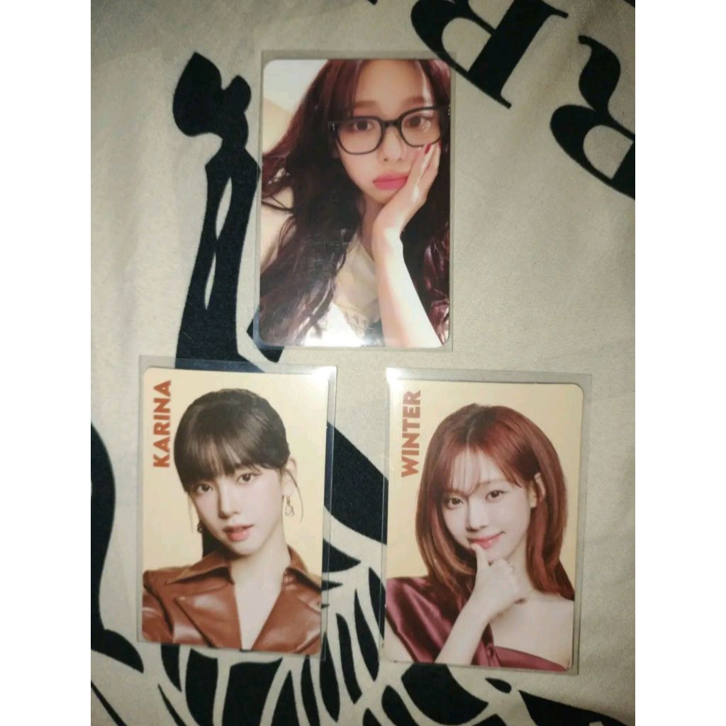Official Photocard Karina Whiplash + Photocard Karina + Winter edition nabati Set