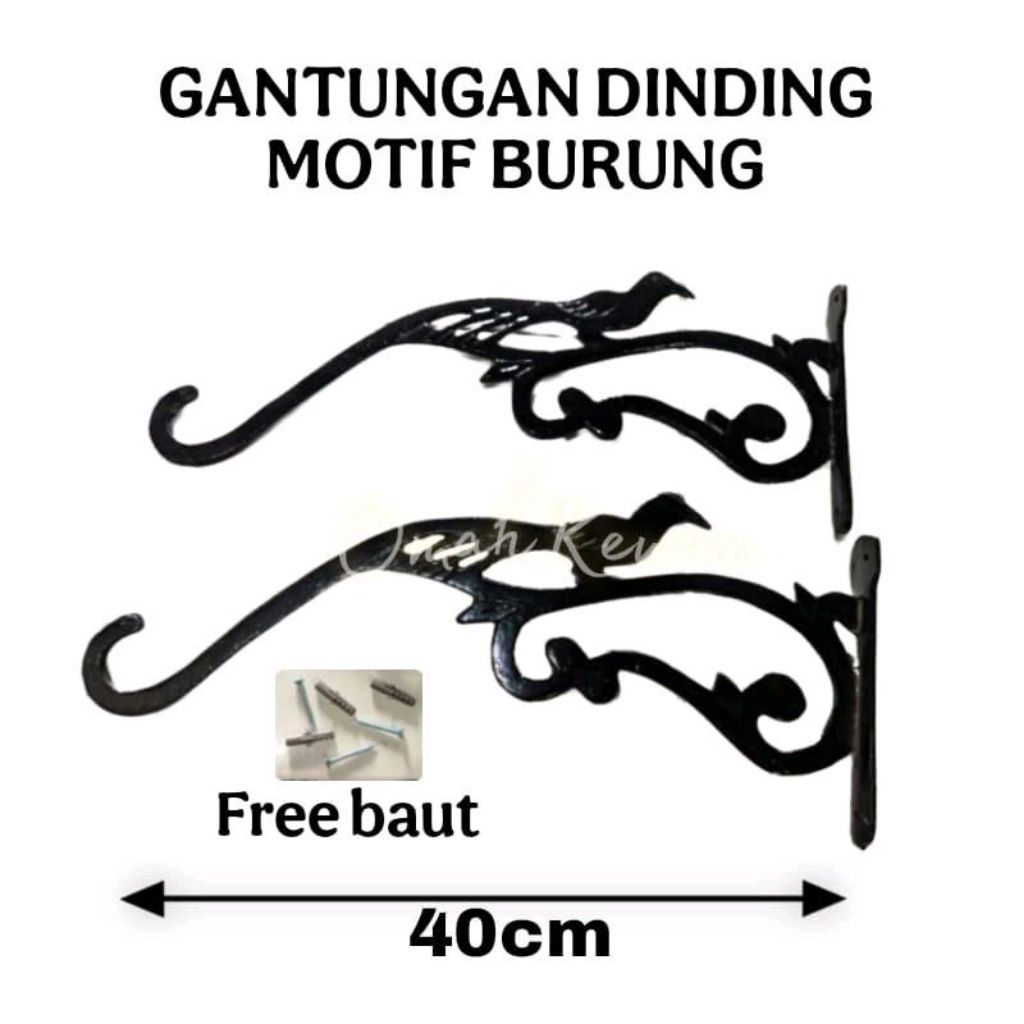 Gantungan Sangkar Burung tempel dinding Motif burung Cantolan sangkar kandang tempel dinding Cor Mot