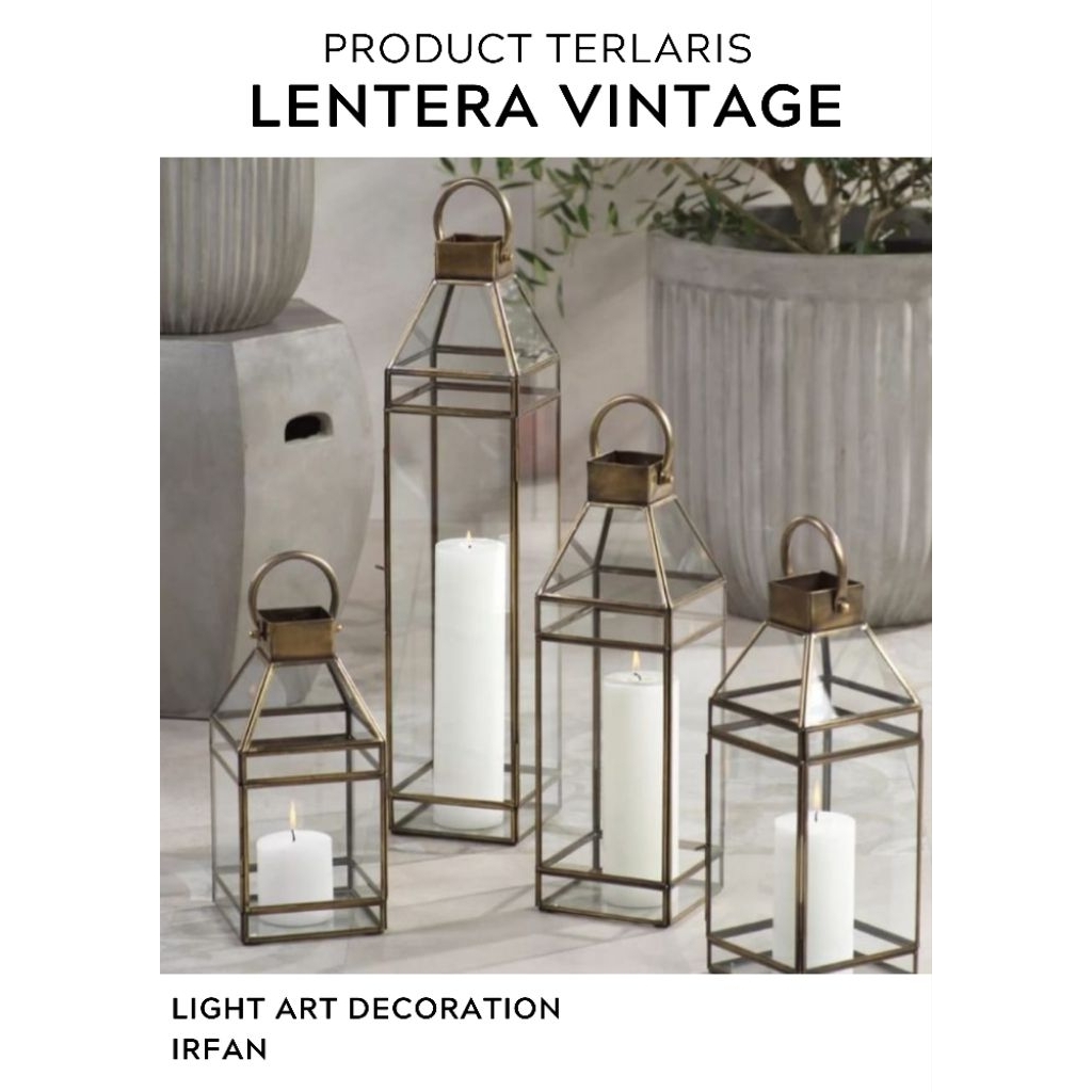 lentera / lentera lilin / candle lilin / lentera vintage / lentera natal / lampu hias