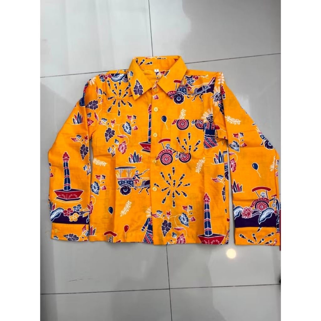 BAJU SERAGAM BATIK ONDEL - ONDEL LENGAN
PANJANG