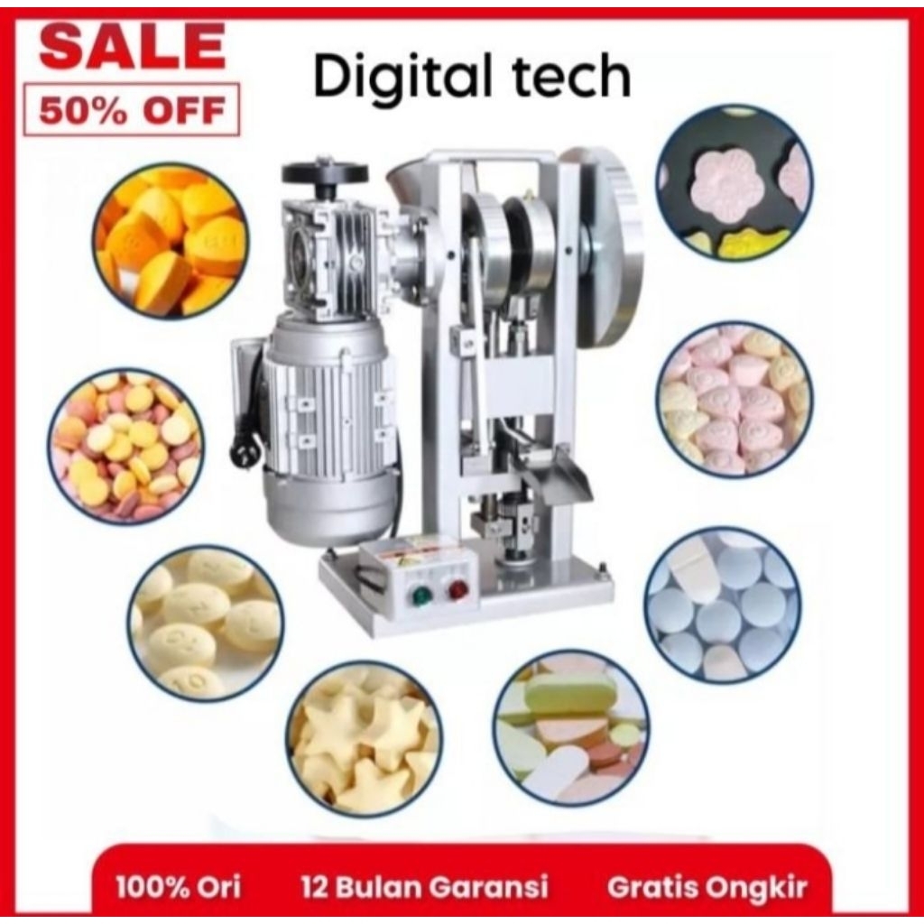 TDP-1.5N Tablet Press Machine Alat Cetak Tablet Milk Candy TDP-1.5N
