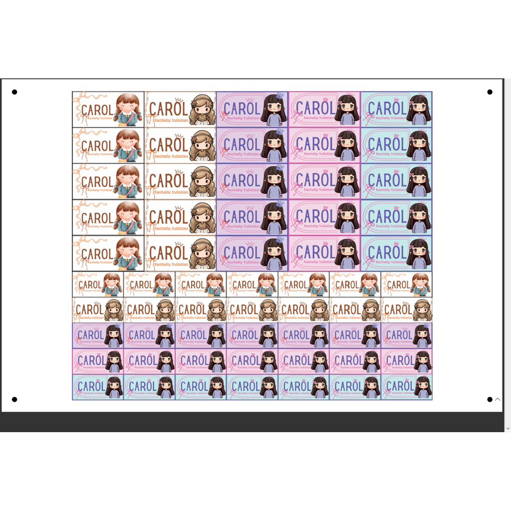 

Custom Sticker Waterproff Tahan Air Cute Girl 02