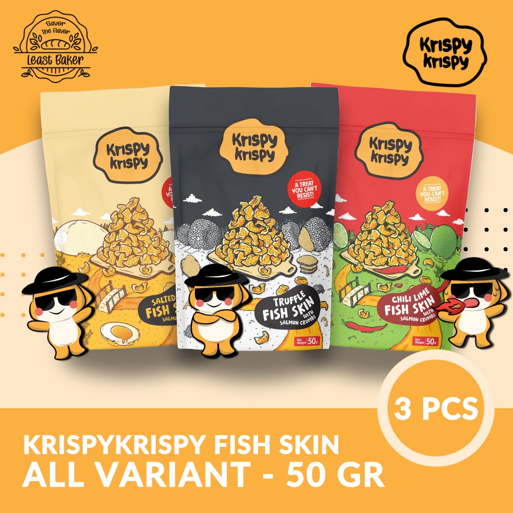 

Kerupuk Kulit Ikan Salmon Premium - Paket 3 Pcs Salted Egg, Truffle, dan Chili Lime