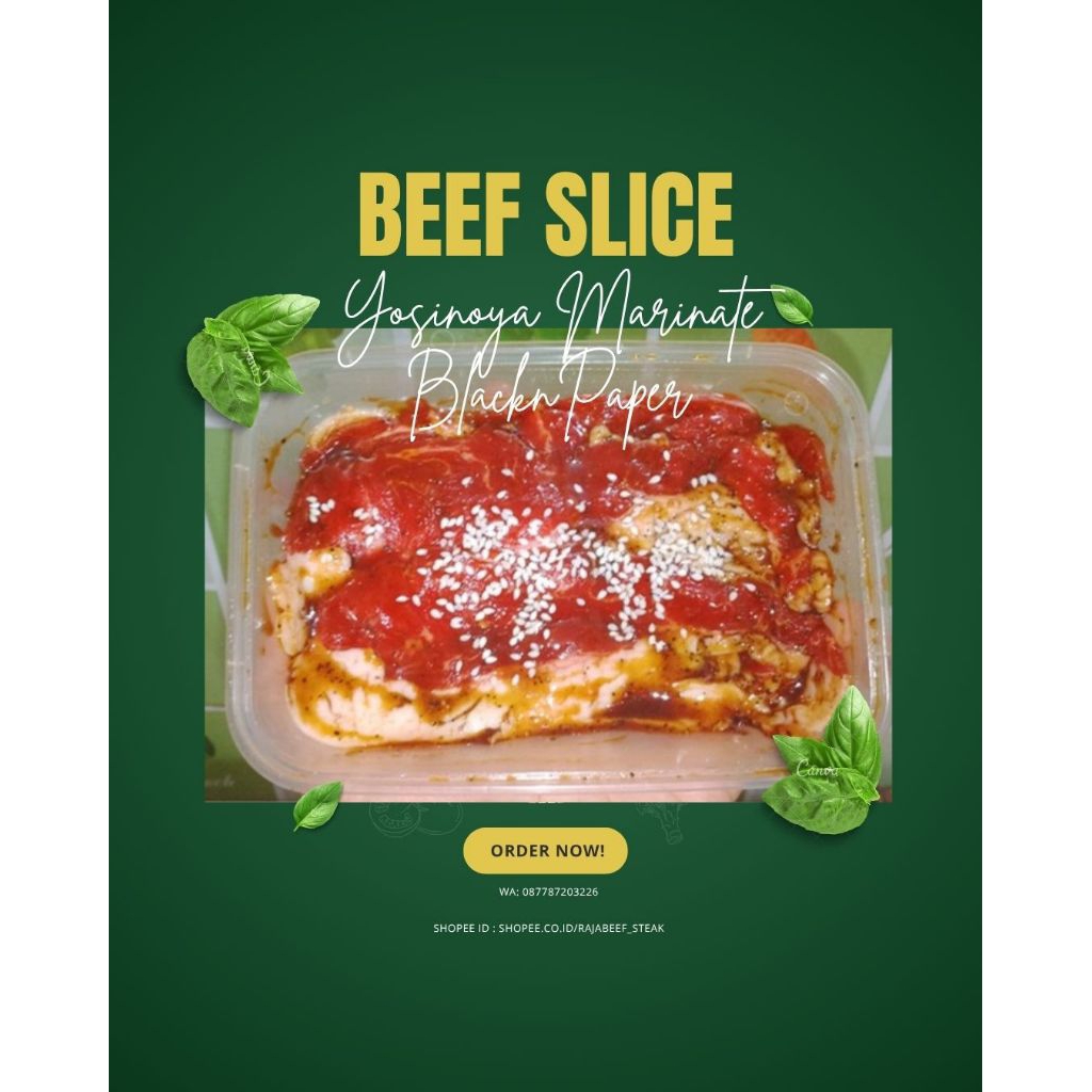 

Beef Slice Shortplat / Yosinoya Marinasi 500 Gr