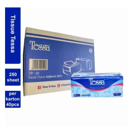 ( 1 KARTON isi 40 pcs ) TESSA 250 Sheet Tisu Facial Lembut Kuat