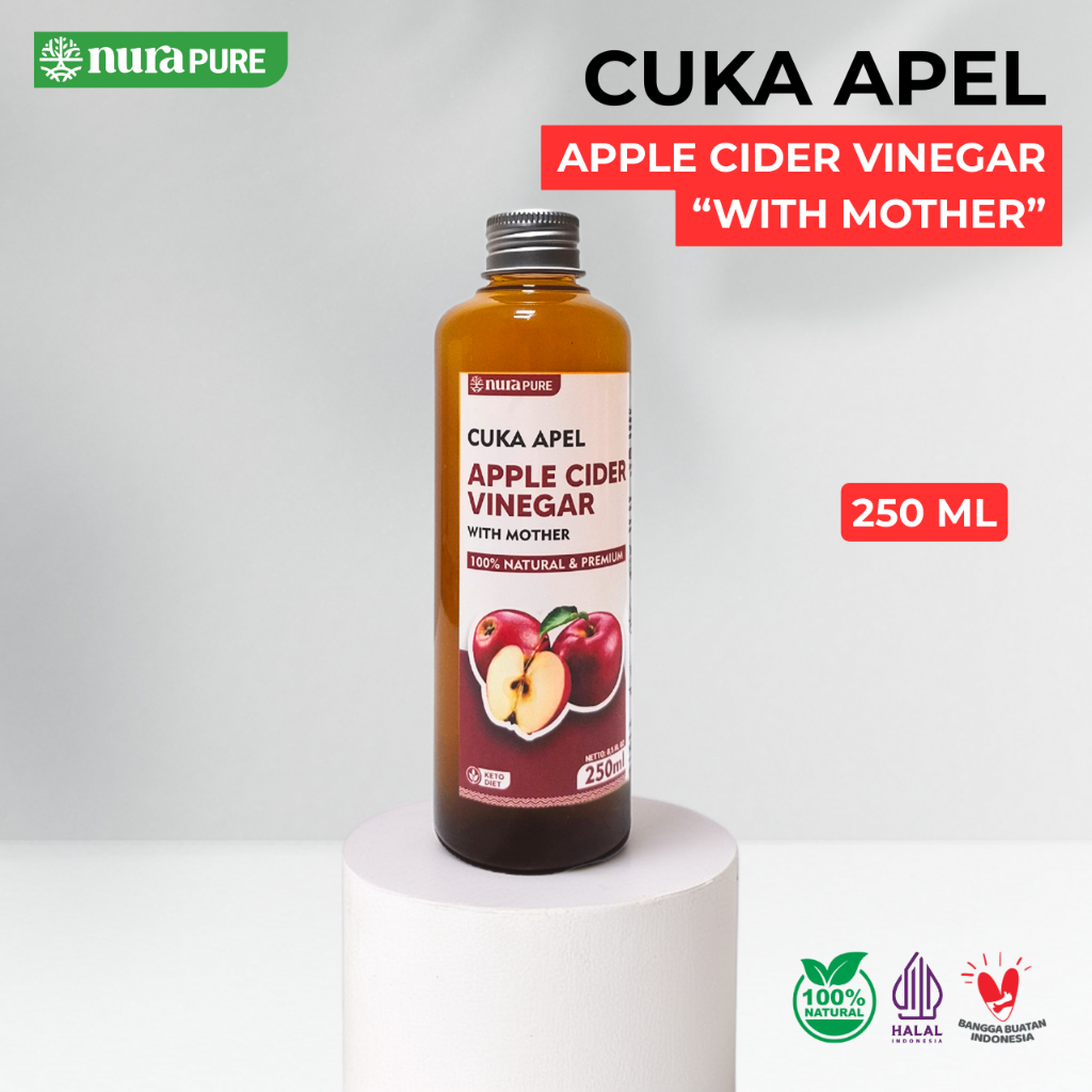 

NuraPure Cuka Apel Original / Apple Cider Vinegar With Mother 250ml - Minuman Diet Detox