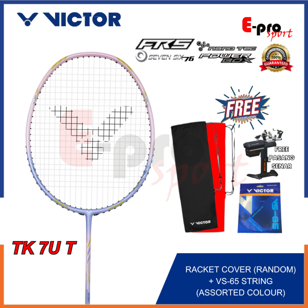 Raket Badminton Victor Thruster K 7U T / TK-7U T / TK 7U T Bulutangkis Super Light Ringan 7U Origina