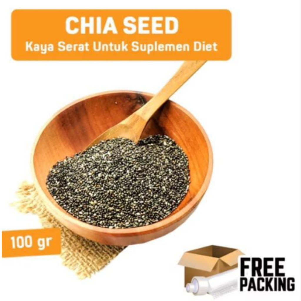 

CHIA SEED HITAM VERSI SUPER PREMIUM chiaseed Black Chiaseeds ORGANIC Organik Natural Premium Asli 100 gram gr untuk Suplemen Diet Biji Kaya Serat Alami Ready Denpasar BALI Bisa Instan Instant