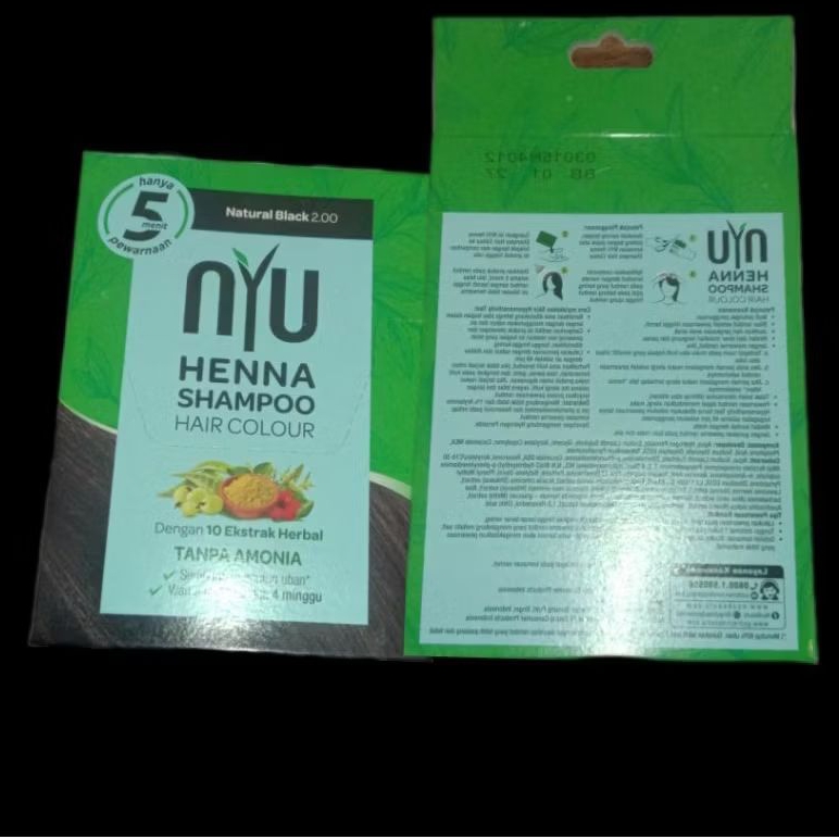 Nyu Shampoo Hair Colour Natural Black Box, Nyu Shampoo Hair Colour Natural Brown Box