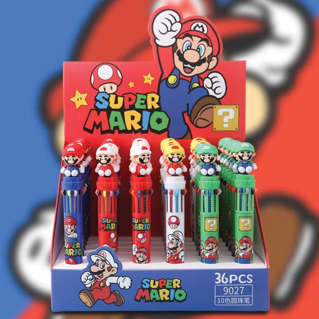 

SNR Pulpen Pen Cetek 10 warna motif Super Mario