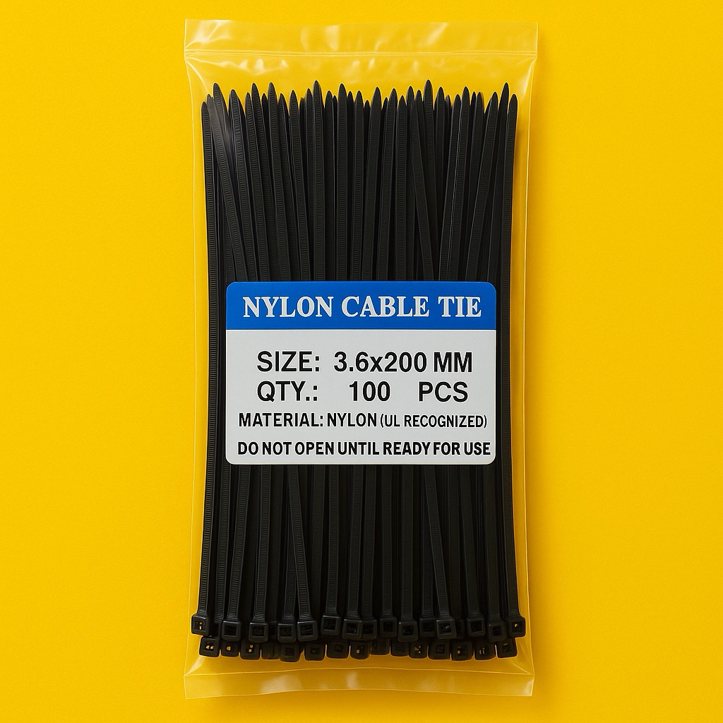 

Kabel Ties Nylon 3.6x200mm - Isi 100 pcs | Tali Kabel Serbaguna Kuat & Praktis
