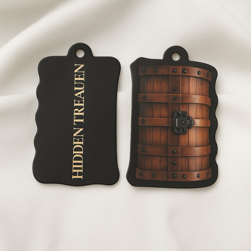 

( Free design) Hangtag Baju Tebal 700gr 2sisi full color khusus uk besar