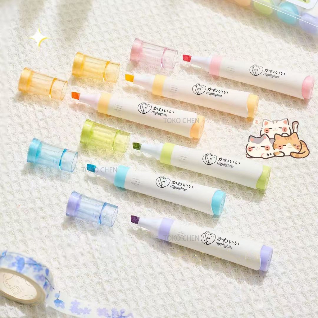 

Stabilo Pastel 1 Set Menumpuk Stabilo Highlighter 1 Sisi 6 PCS 6 Warna