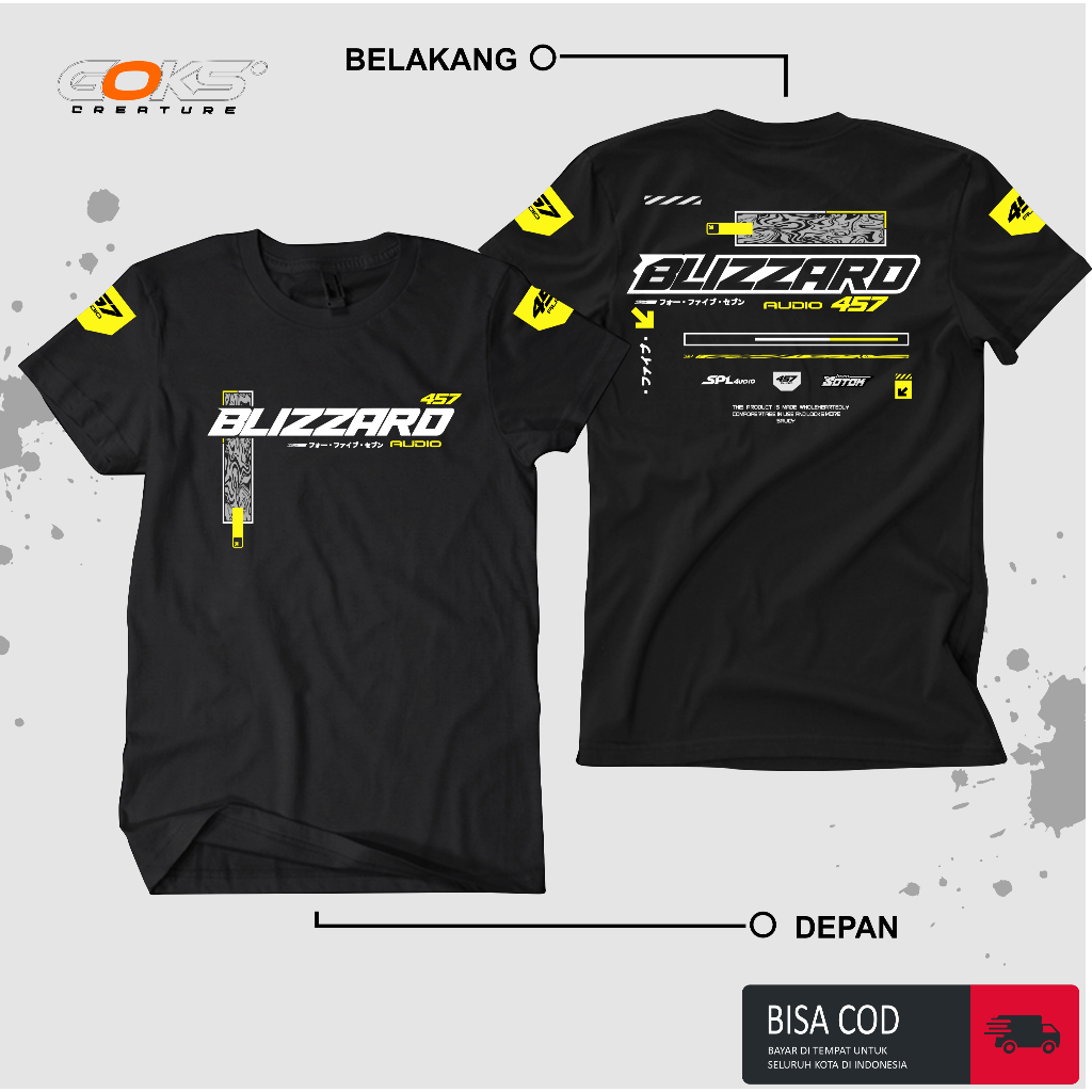 T-Shirt Kaos Blizzard Audio DC4 Katun S-XXL