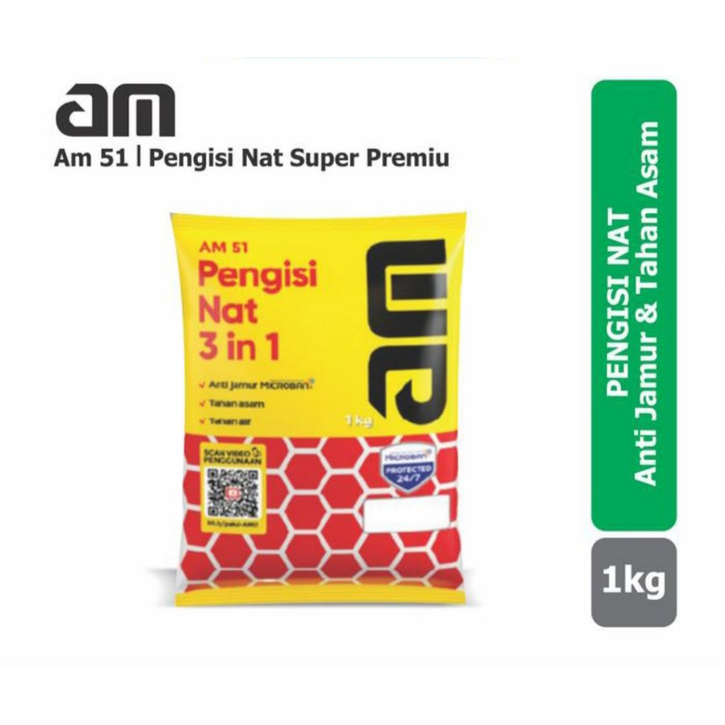 AM 51 Nat Super Premium Pengisi Celah Kramik & Granit 1kg (Ivory tusk)