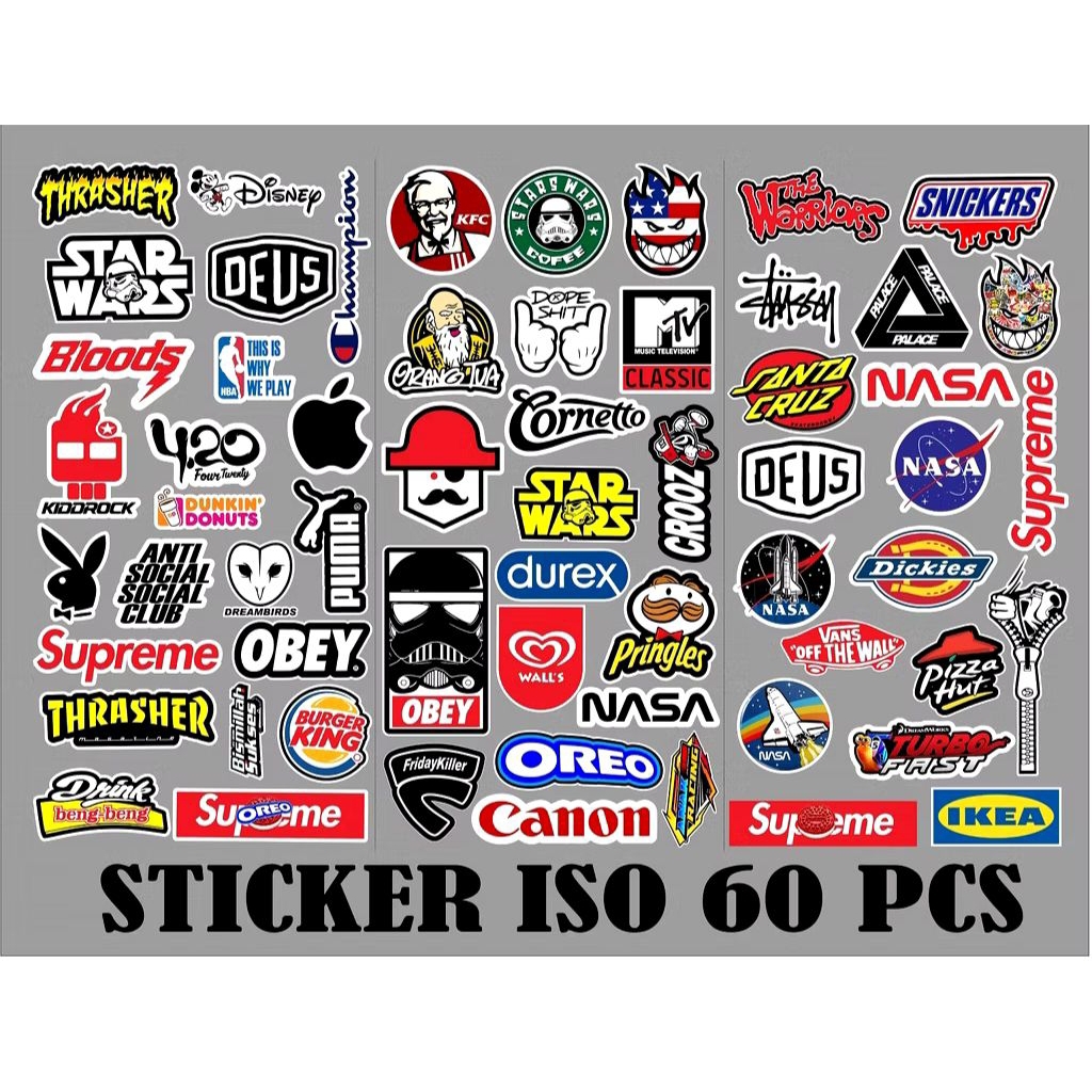 

Sticker Aesthetic Logo Brand untuk Laptop Case Tumbler