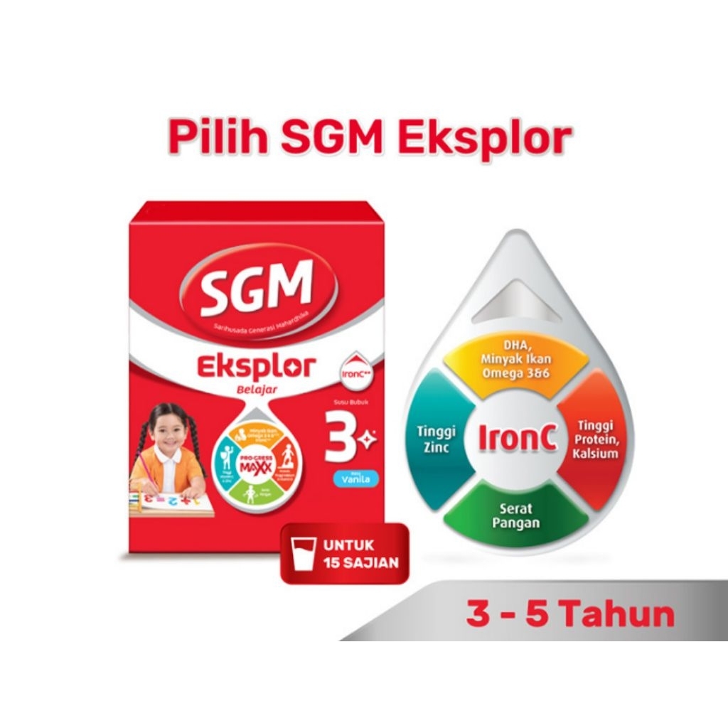 

SGM Eksplor 3+ IronC Susu Bubuk Pertumbuhan Anak Vanilla 600g
