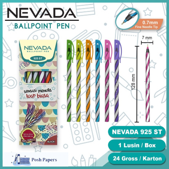 

BOLPOINT NEVADA PULPEN ULIR 925 ST ISI 1 LUSIN