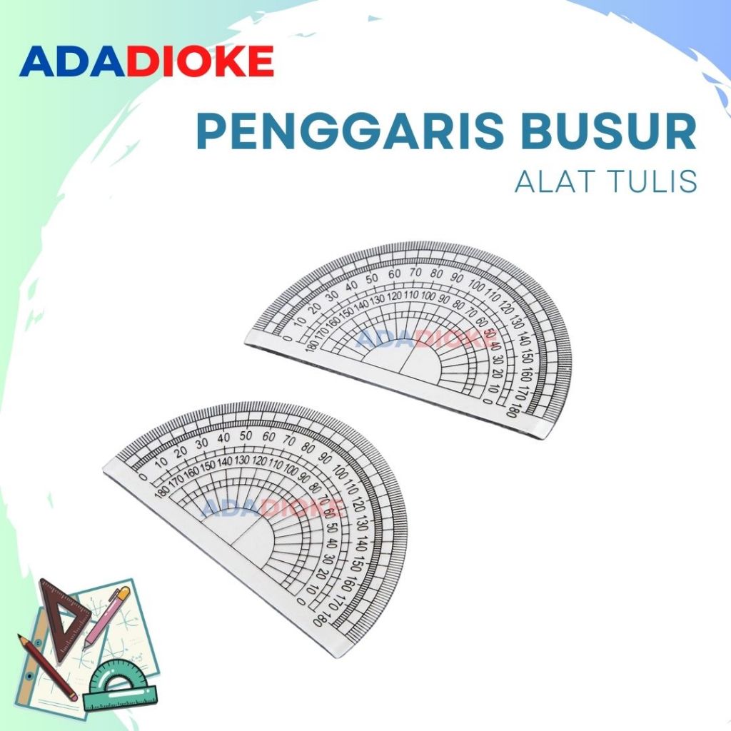 

Penggaris Busur 180 Derajat Penggaris Busur Plastik Setengah Lingkaran