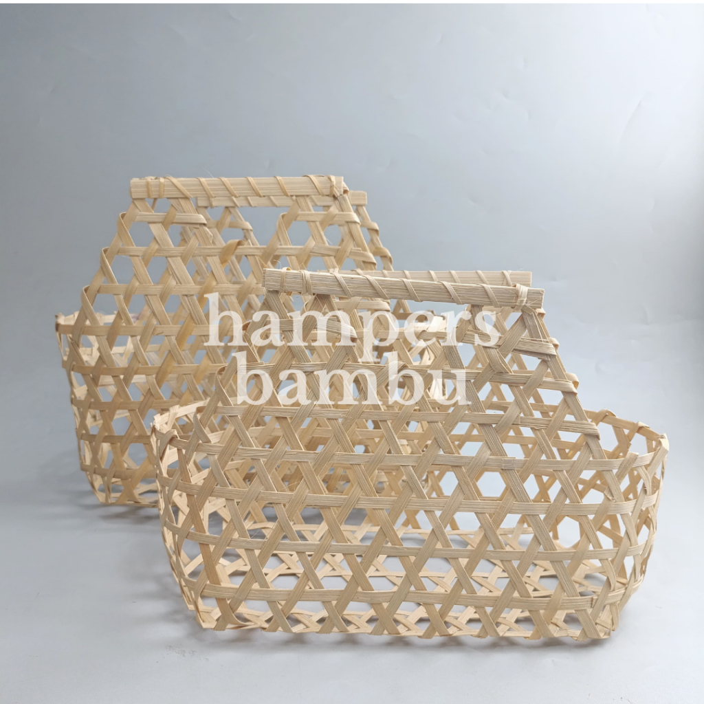 Tas Anyaman Bambu / Keranjang Anyaman Bambu / Tas Hampers Anyaman