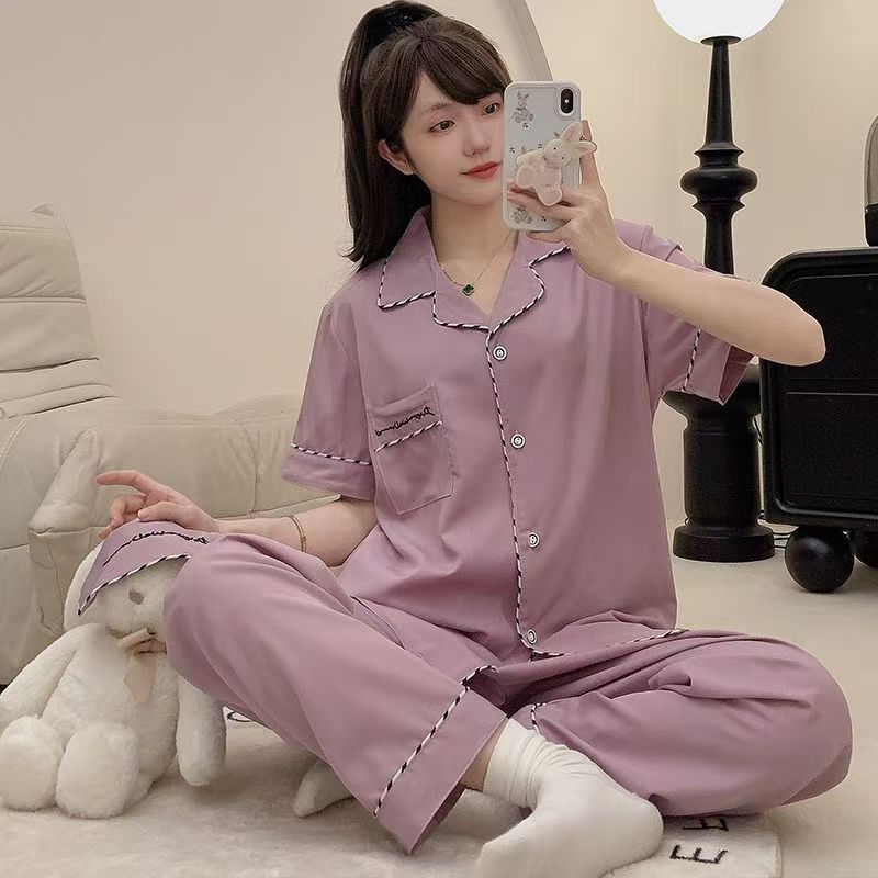 Piyama Wanita Pendek , Nyaman & Adem untuk Tidur, Bahan Halus & Lembut, Desain Elegan, Anti Kusam & 