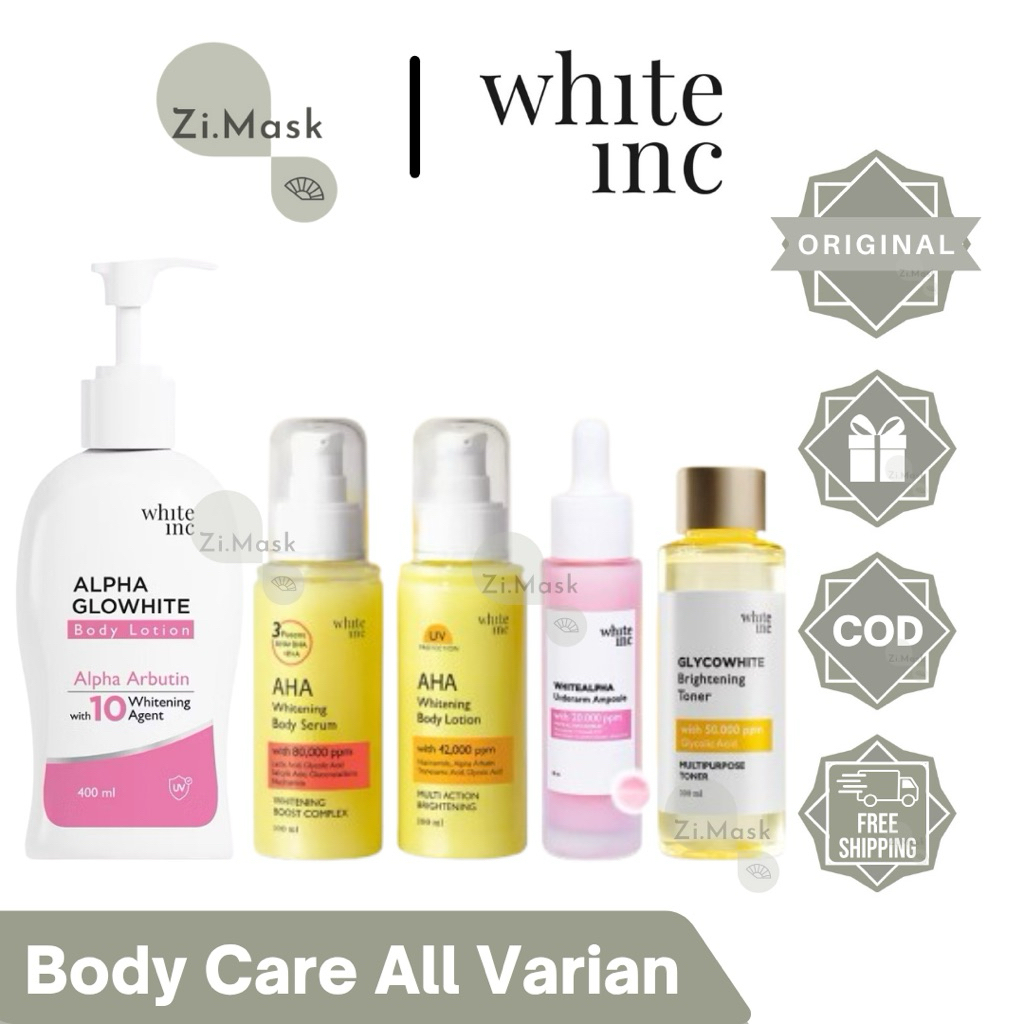 WHITE INC Alpha Glow White Body Lotion | AHA Body Lotion | AHA Body Serum | Glycowhite Brightening T