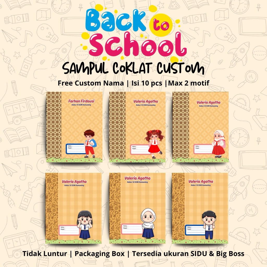 

Sampul Buku Coklat Custom (10 lembar)
