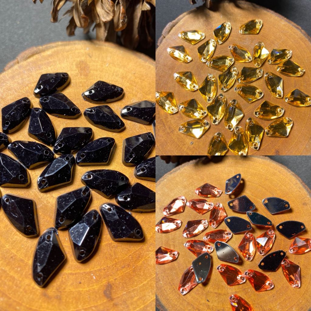 @100PCS DIAMOND SEGITIGA TAIWAN UK 9X15 / 12X18ML WARNA (DT 97)