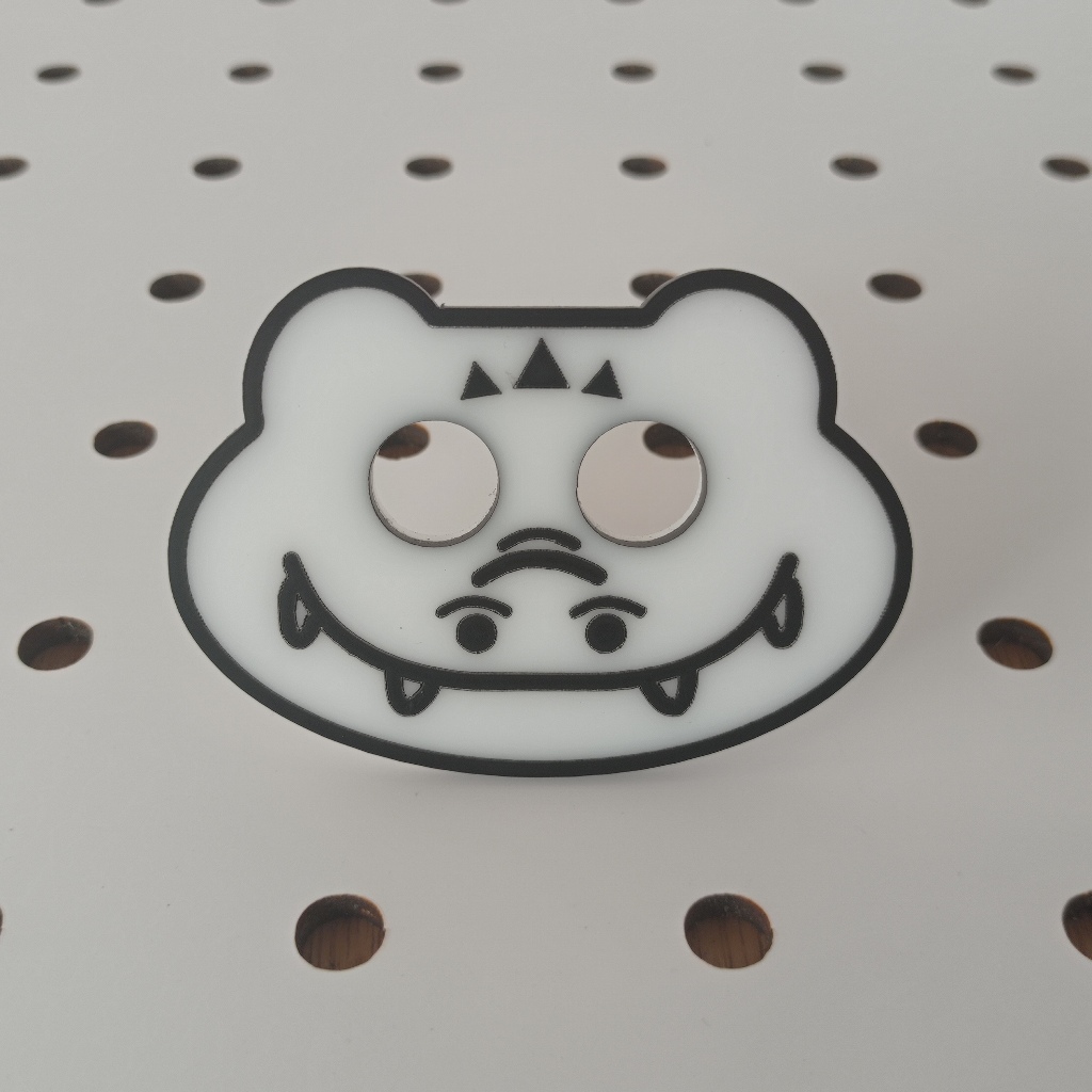 Bracket Sensor Ultrasonik HC-SR04 / HY-SRF05 Bentuk Buaya Akrilik Lucu – Dudukan Robot / Servo