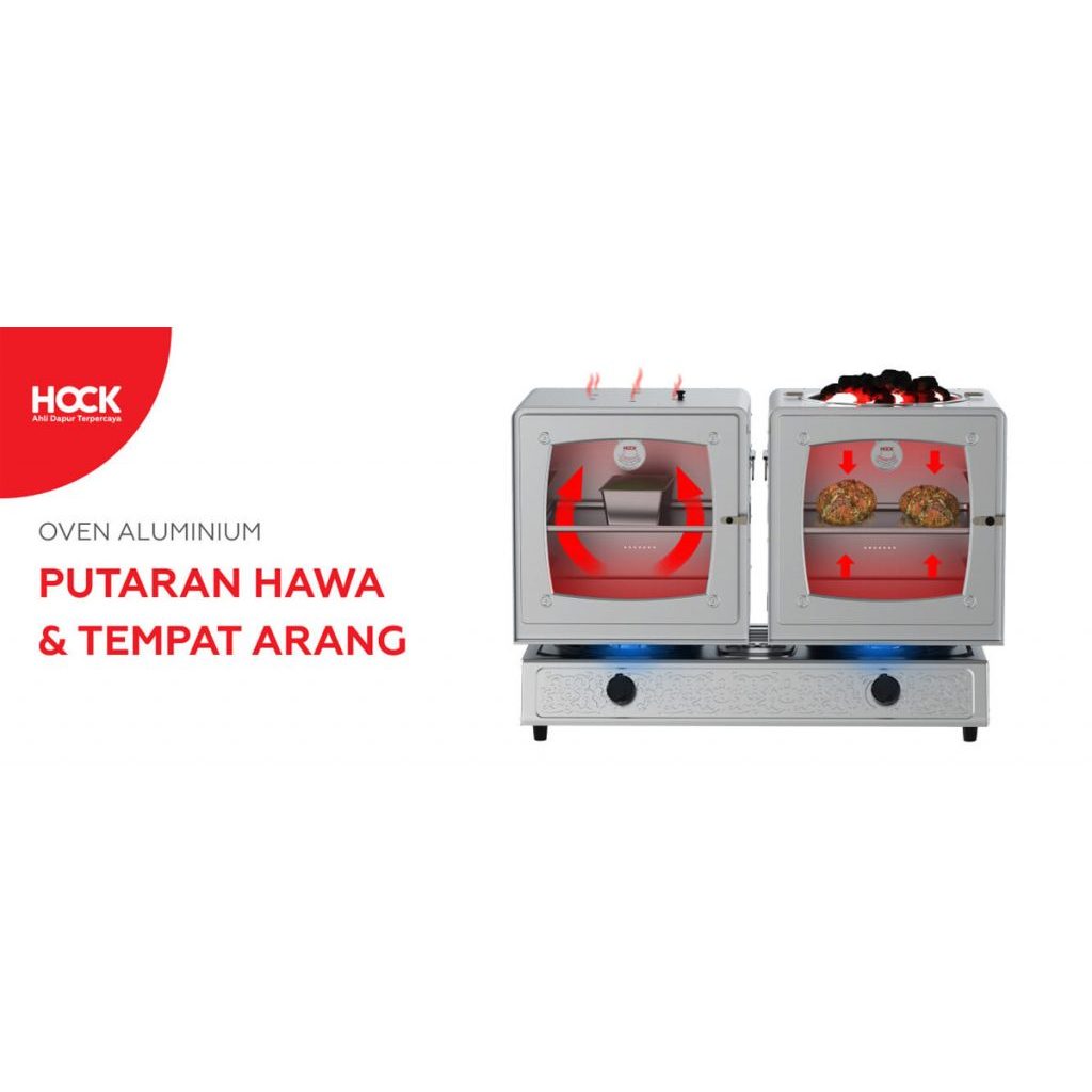 Oven Tangkring Kompor Alumunium HOCK no 3 Bakaran Arang Pemanggang Kue